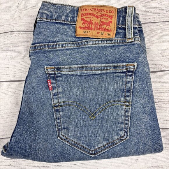 Levi's Other - Levis Mens 511 Slim Fit Denim Jeans W32 L34 Medium Wash Cotton